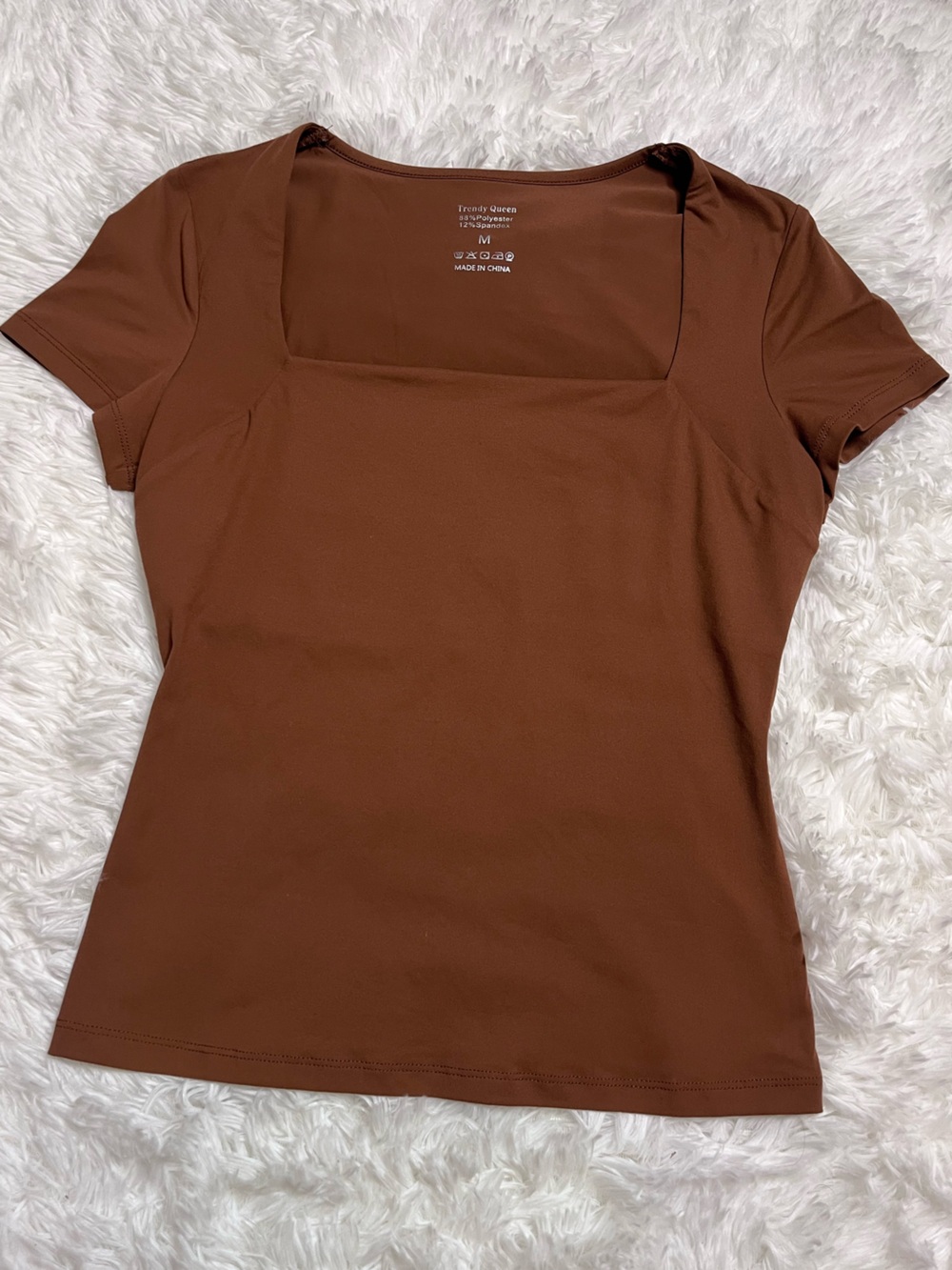 Women's Square Neck Short Sleeve Top